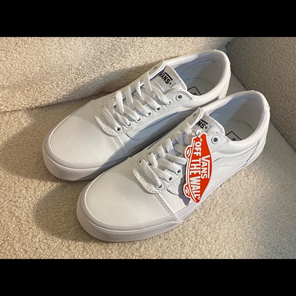 Vans Old Skool Skate Shoe - White - Picture 3 of 4